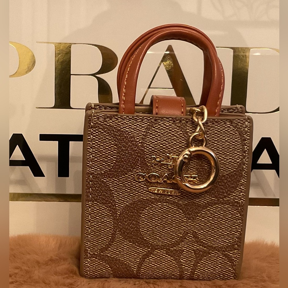 Coach Brown Mini Bag / Bag Charm